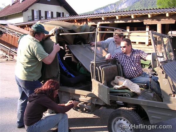 Picture: Rückbau des Aufbaus nach dem Tanken